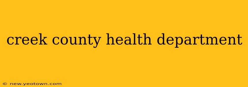 creek county health department