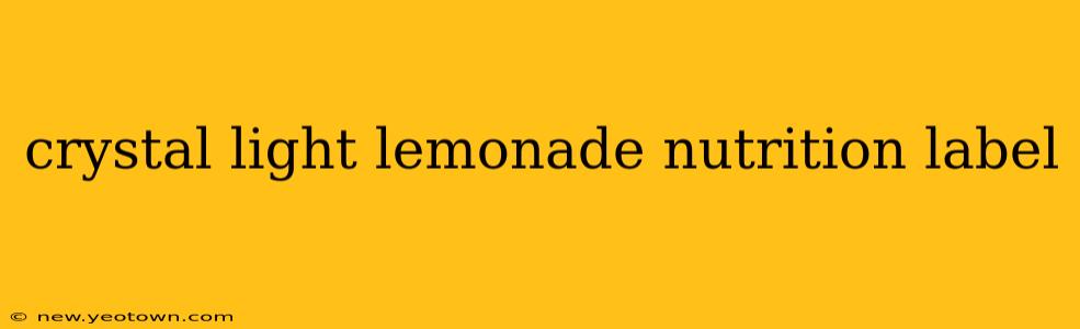 crystal light lemonade nutrition label