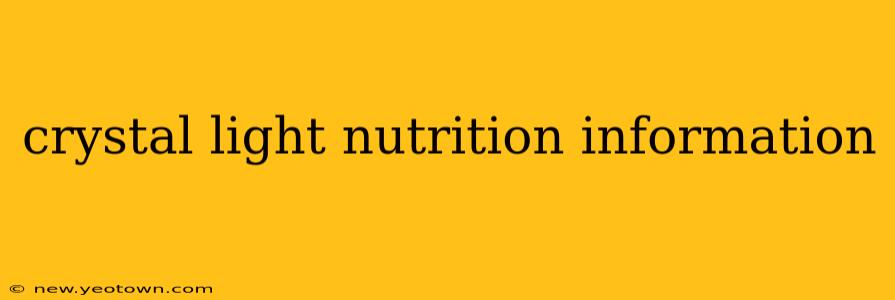 crystal light nutrition information