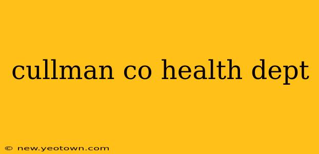 cullman co health dept