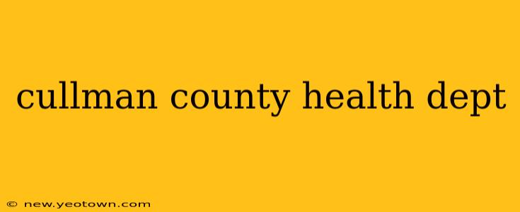 cullman county health dept