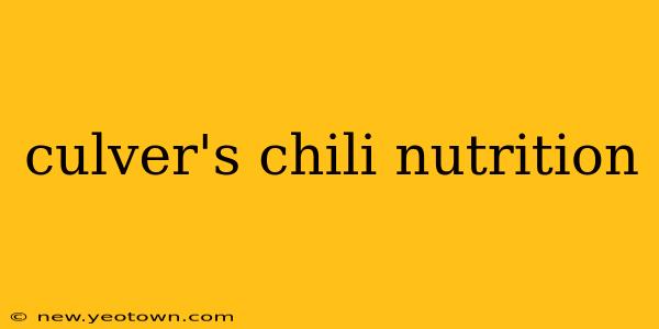 culver's chili nutrition