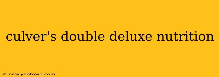 culver's double deluxe nutrition