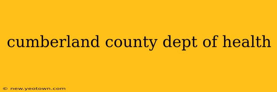 cumberland county dept of health