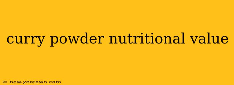 curry powder nutritional value