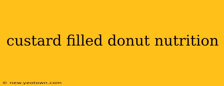 custard filled donut nutrition