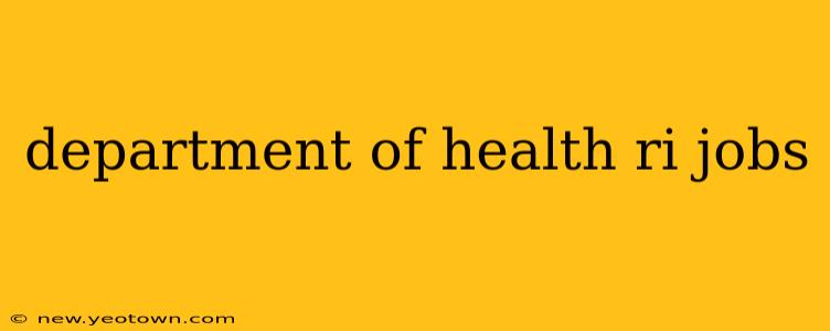 department of health ri jobs