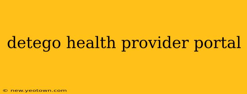 detego health provider portal