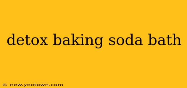 detox baking soda bath