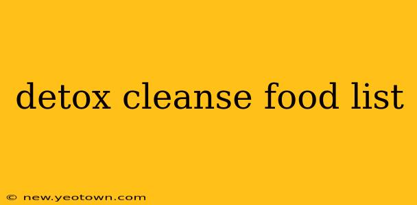 detox cleanse food list