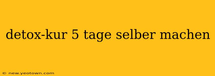 detox-kur 5 tage selber machen