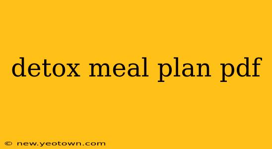 detox meal plan pdf