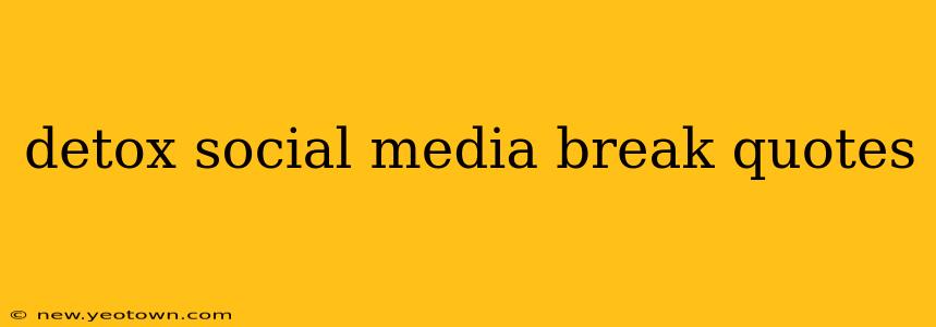 detox social media break quotes
