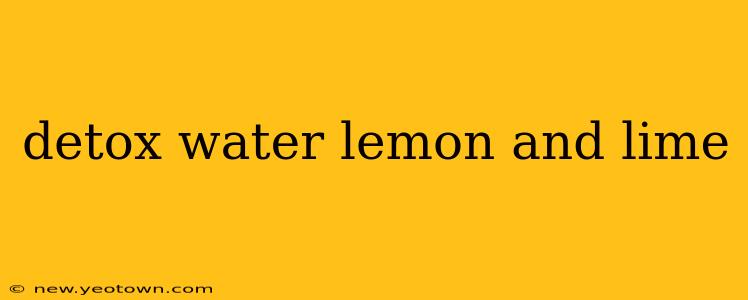 detox water lemon and lime