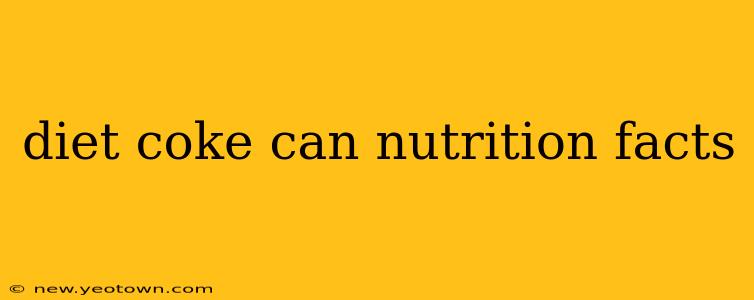 diet coke can nutrition facts