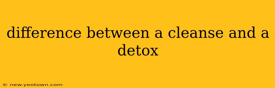 difference between a cleanse and a detox