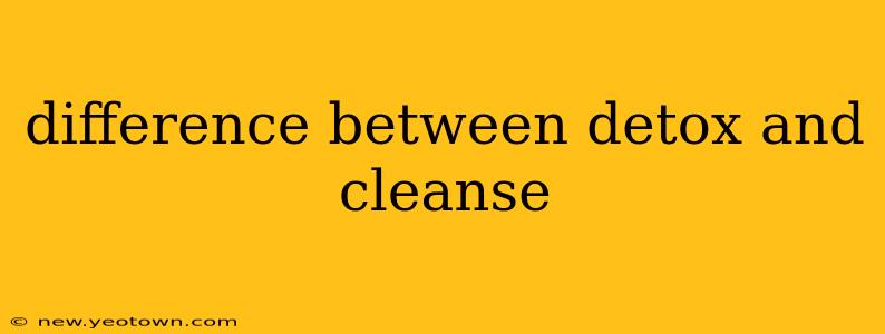 difference between detox and cleanse