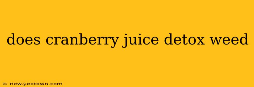 does cranberry juice detox weed