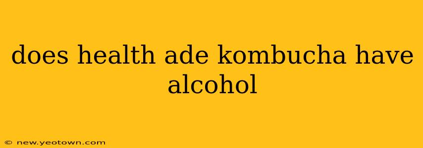does health ade kombucha have alcohol