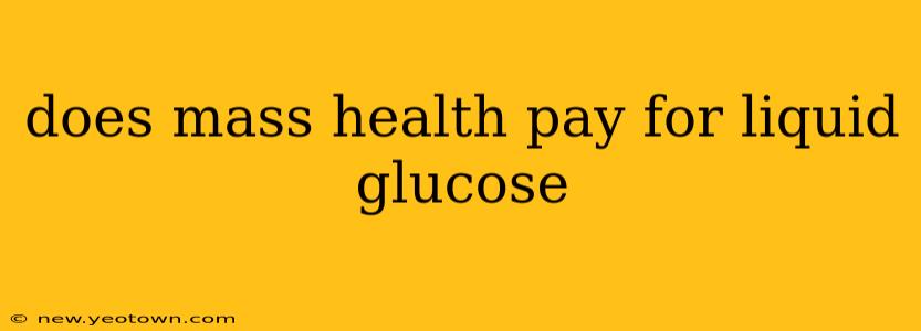 does mass health pay for liquid glucose