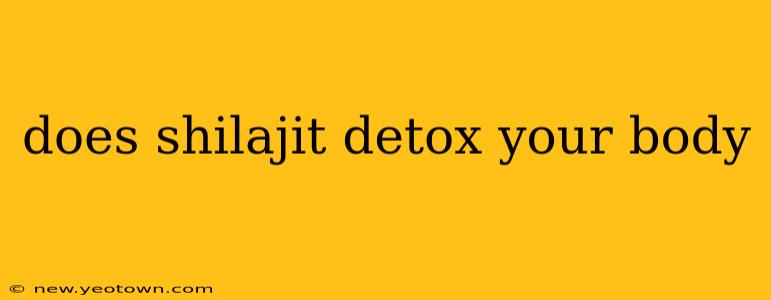 does shilajit detox your body