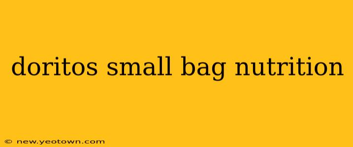 doritos small bag nutrition
