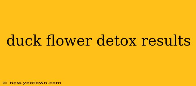 duck flower detox results