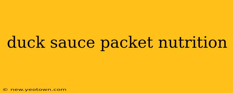 duck sauce packet nutrition