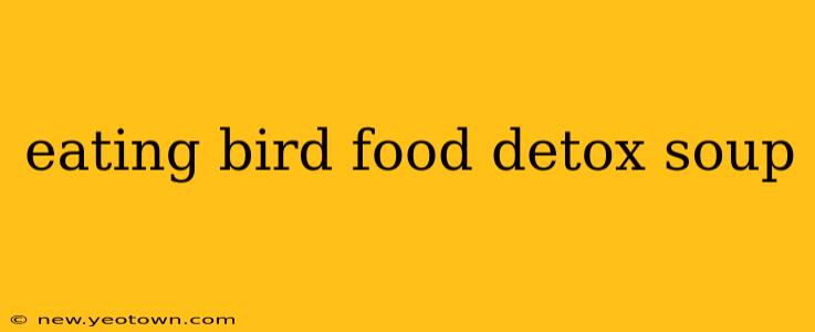 eating bird food detox soup