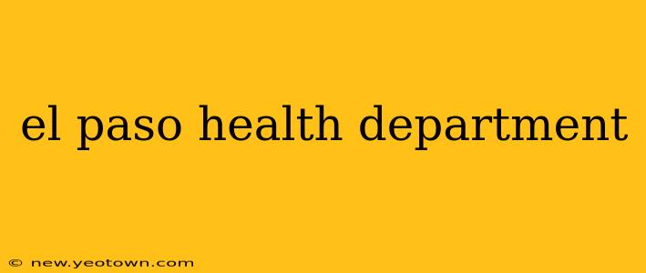 el paso health department