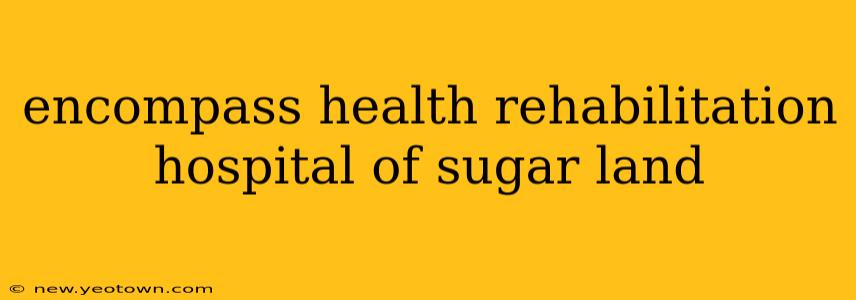 encompass health rehabilitation hospital of sugar land