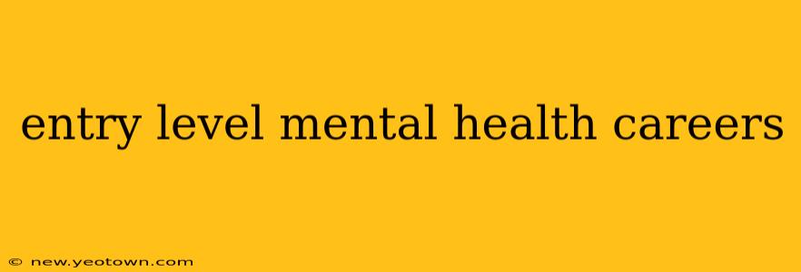 entry level mental health careers