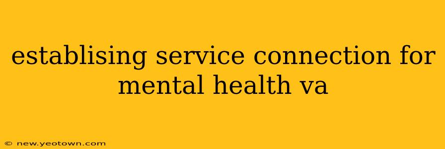 establising service connection for mental health va