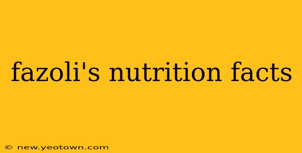 fazoli's nutrition facts