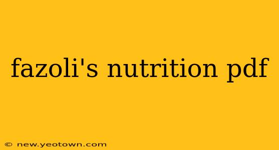 fazoli's nutrition pdf