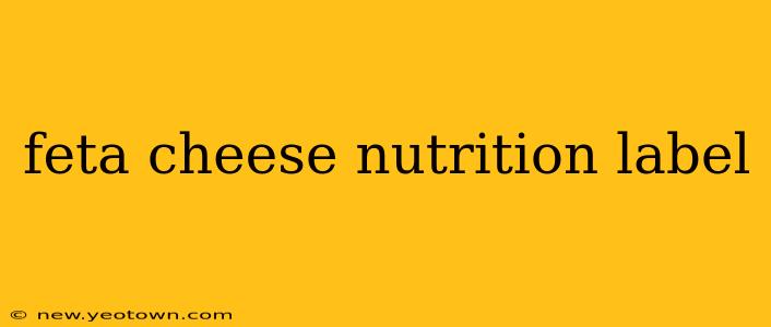 feta cheese nutrition label