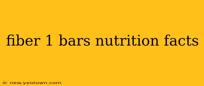 fiber 1 bars nutrition facts