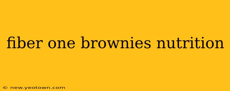 fiber one brownies nutrition