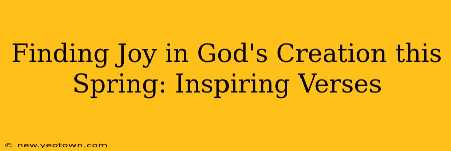 Finding Joy in God's Creation this Spring: Inspiring Verses