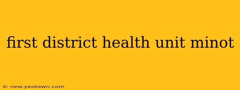 first district health unit minot