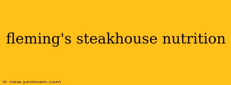 fleming's steakhouse nutrition