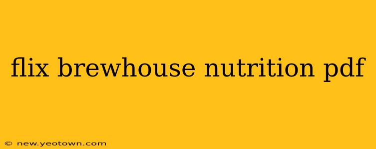 flix brewhouse nutrition pdf