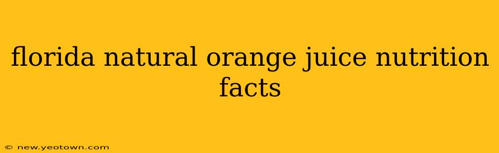 florida natural orange juice nutrition facts