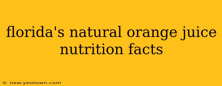 florida's natural orange juice nutrition facts