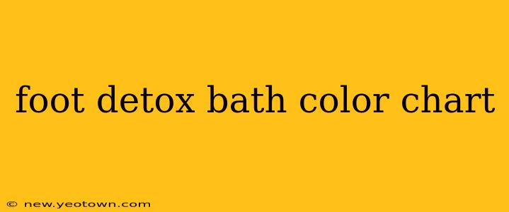 foot detox bath color chart