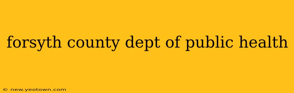 forsyth county dept of public health