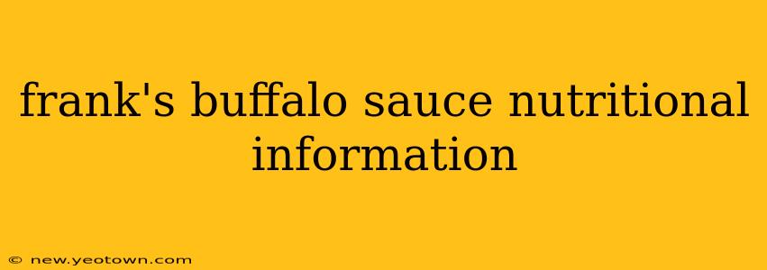 frank's buffalo sauce nutritional information
