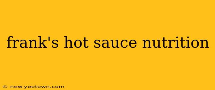 frank's hot sauce nutrition