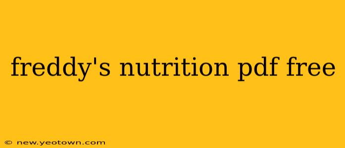 freddy's nutrition pdf free