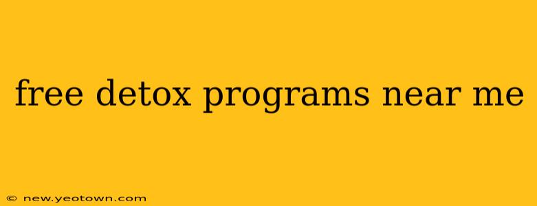 free detox programs near me